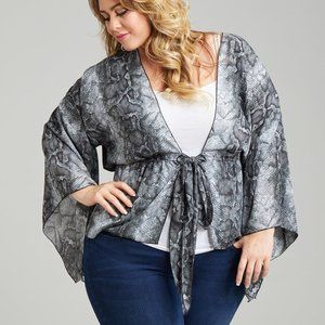 Urban Rose snake print cardigan Size 1X